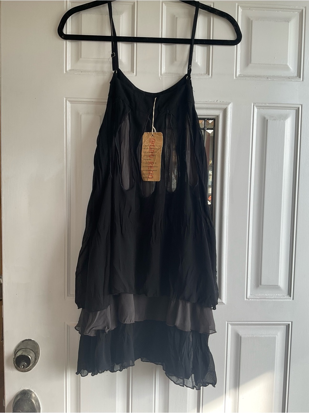 SUGAR Monoreno Black Sheer Strappy Dress with Hang Tag - Picture 4 of 5